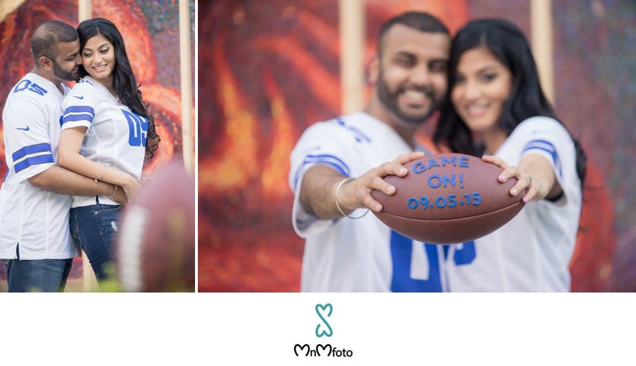 Cowboys Themed Engagement Photos in Dallas.