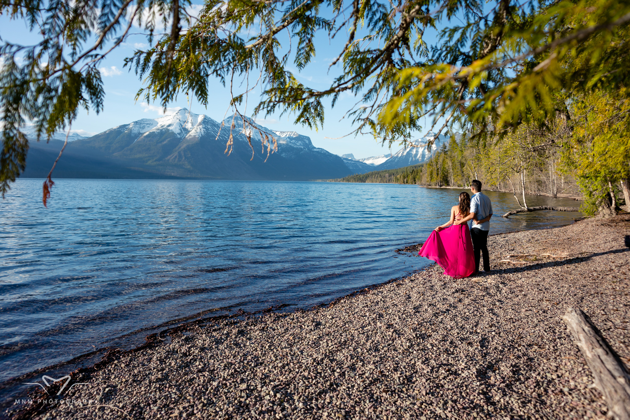 Lake McDonald Glacier National Park Engagement Photo Shoot