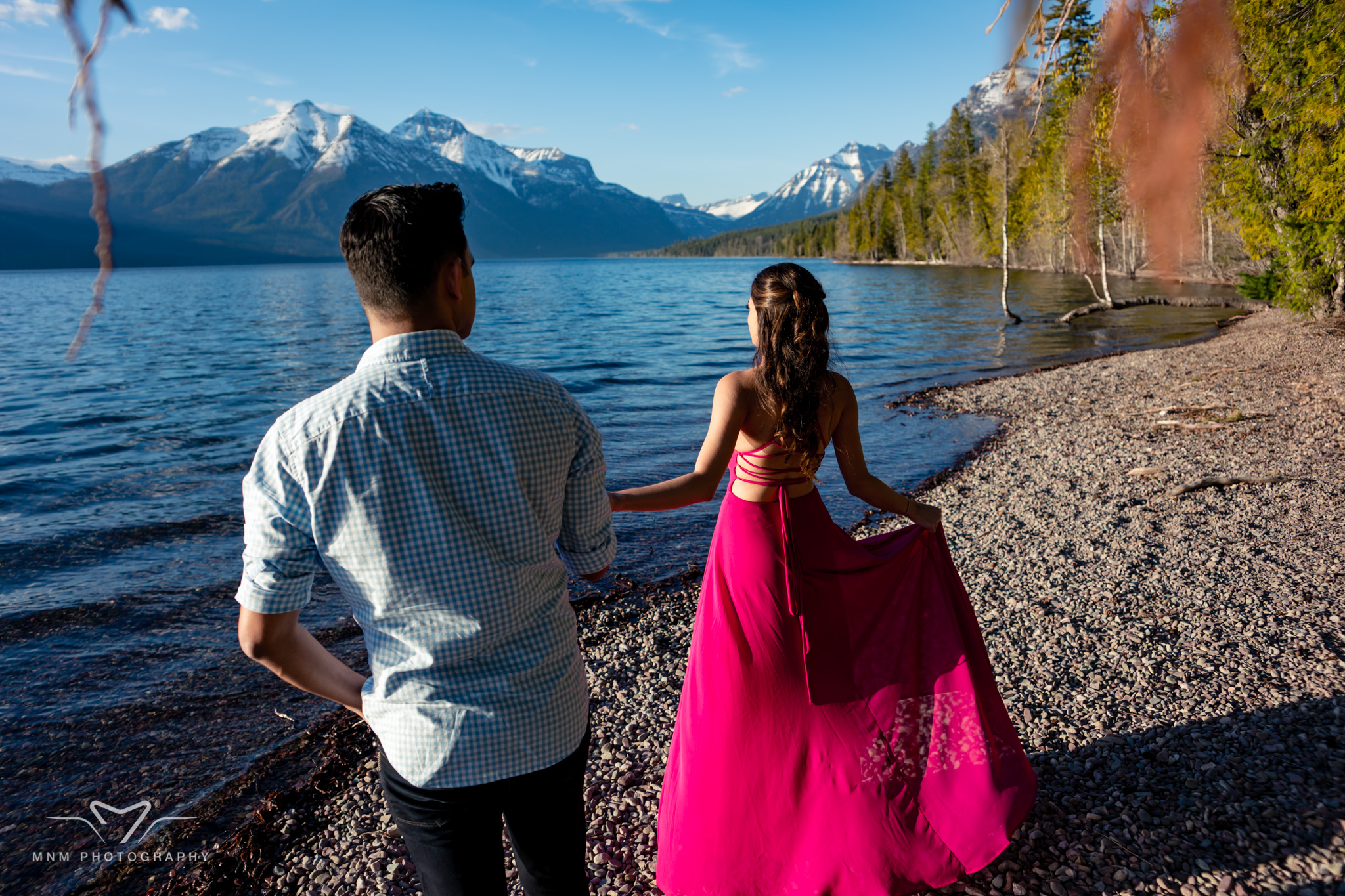 Lake McDonald Glacier National Park Engagement Photo Shoot