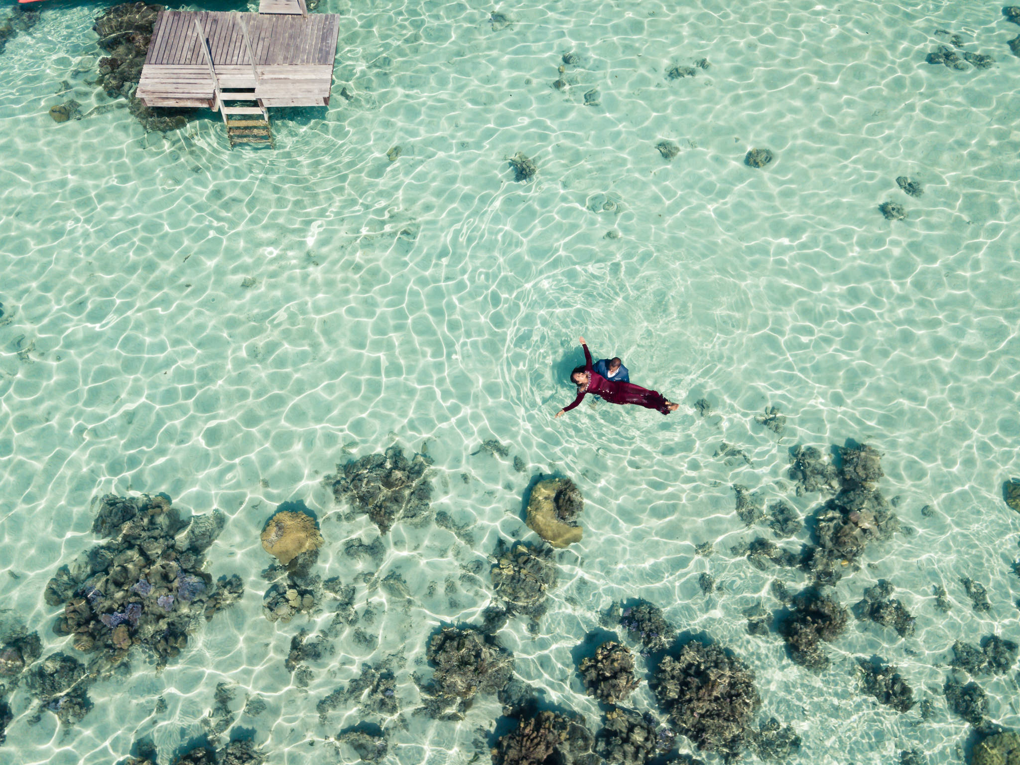 Moorea French Polynesia Hilton Lagoon resort spa photos indian couple wedding photos 