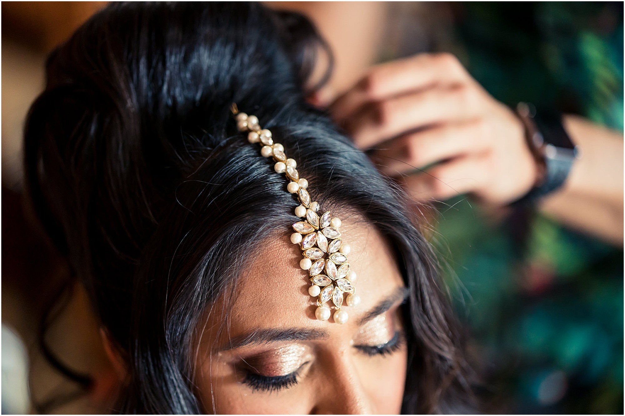 bora bora indian bride getting ready on windstar cruise 