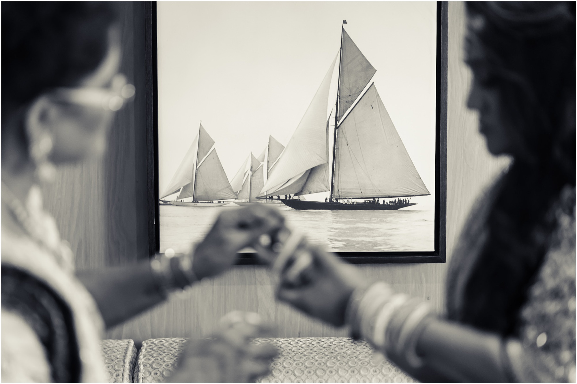 bora bora indian bride getting ready on windstar cruise 