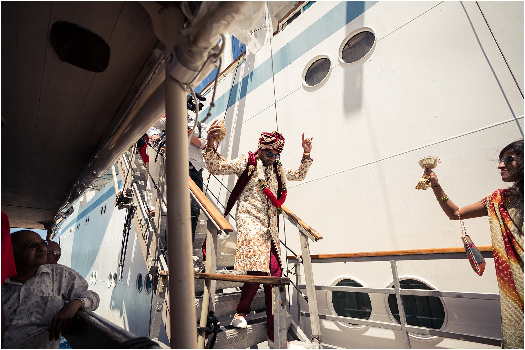 bora bora indian wedding baraat windstar cruise front deck