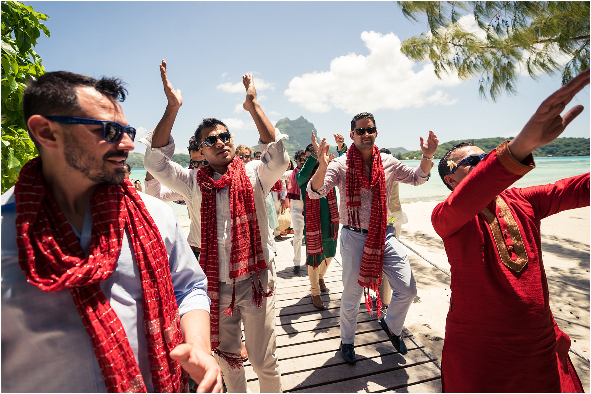 bora bora indian wedding on motu tapu private island