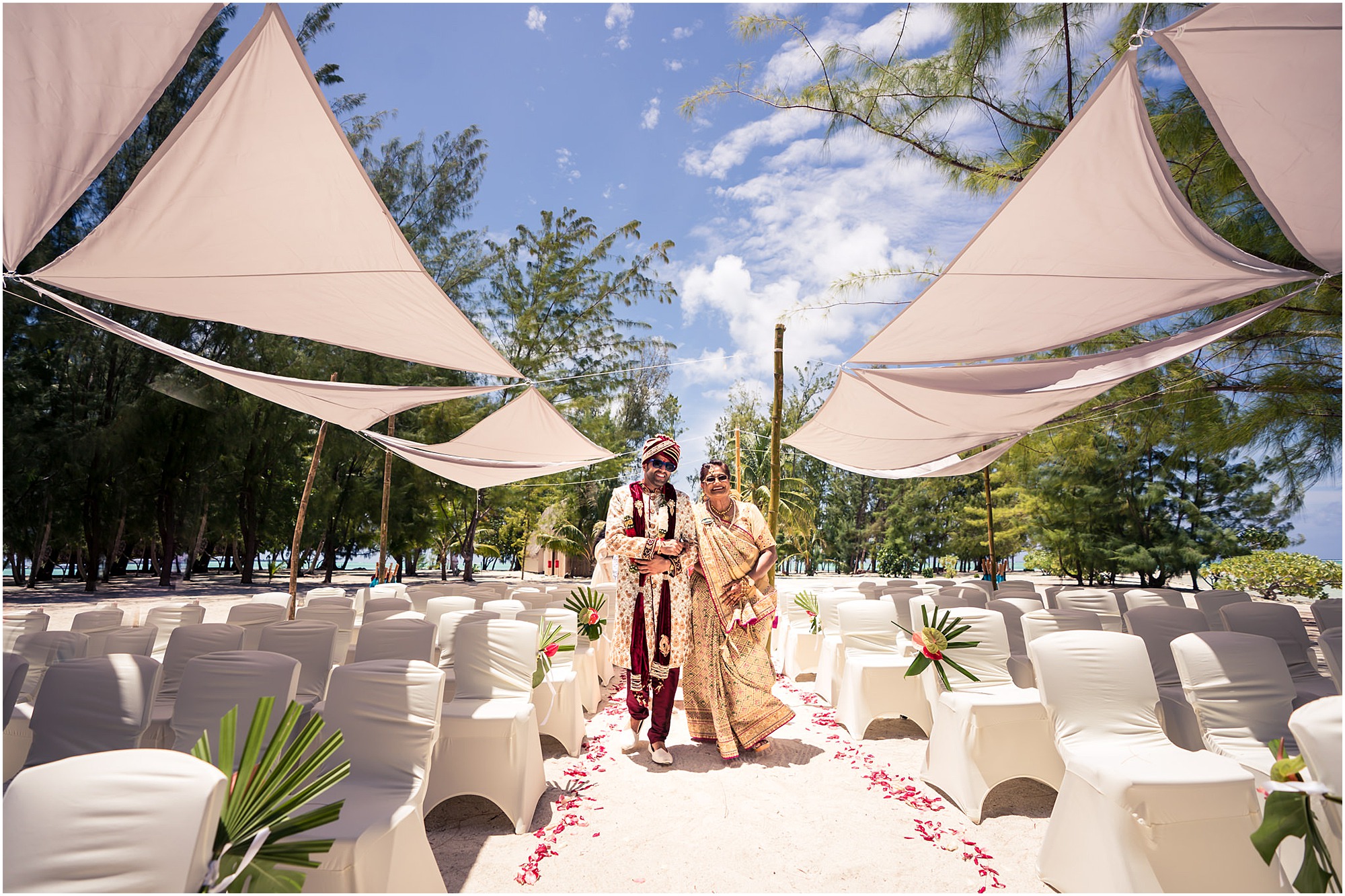 bora bora motu tapu indian wedding grooms entrance