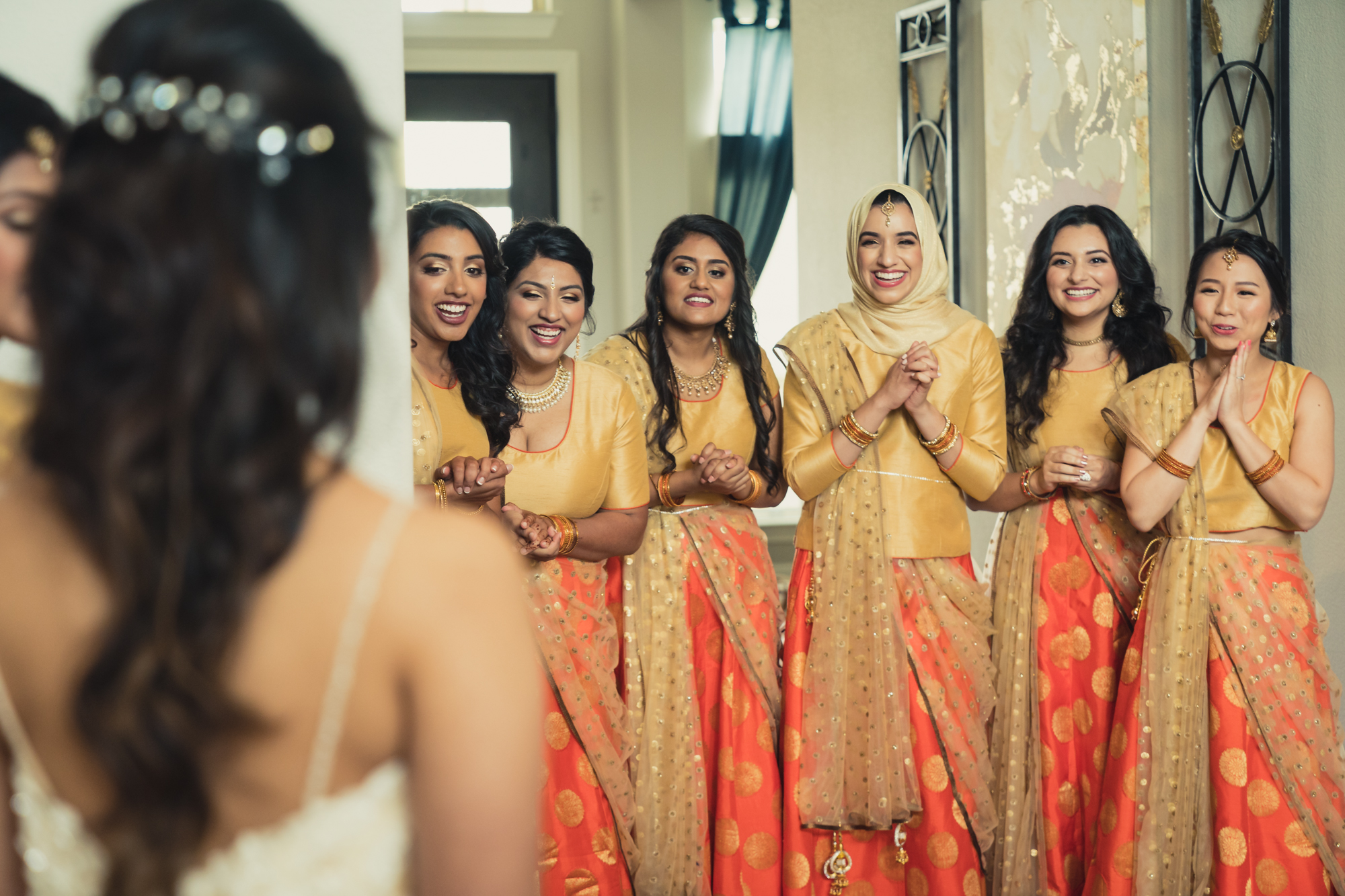 South Indian Christian Wedding Austin bride getting ready