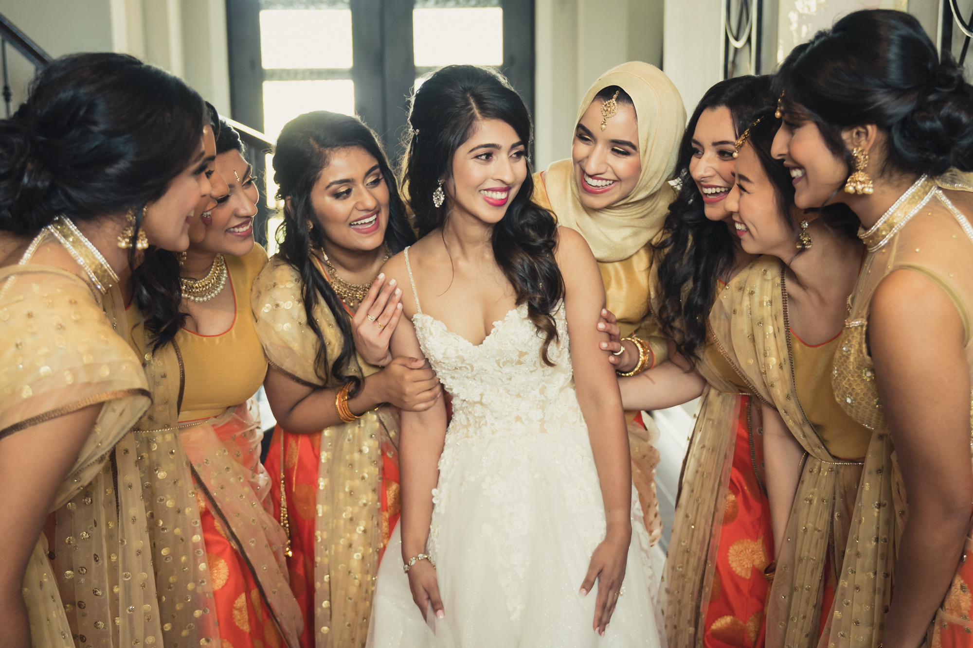 South Indian Christian Wedding Austin bride getting ready