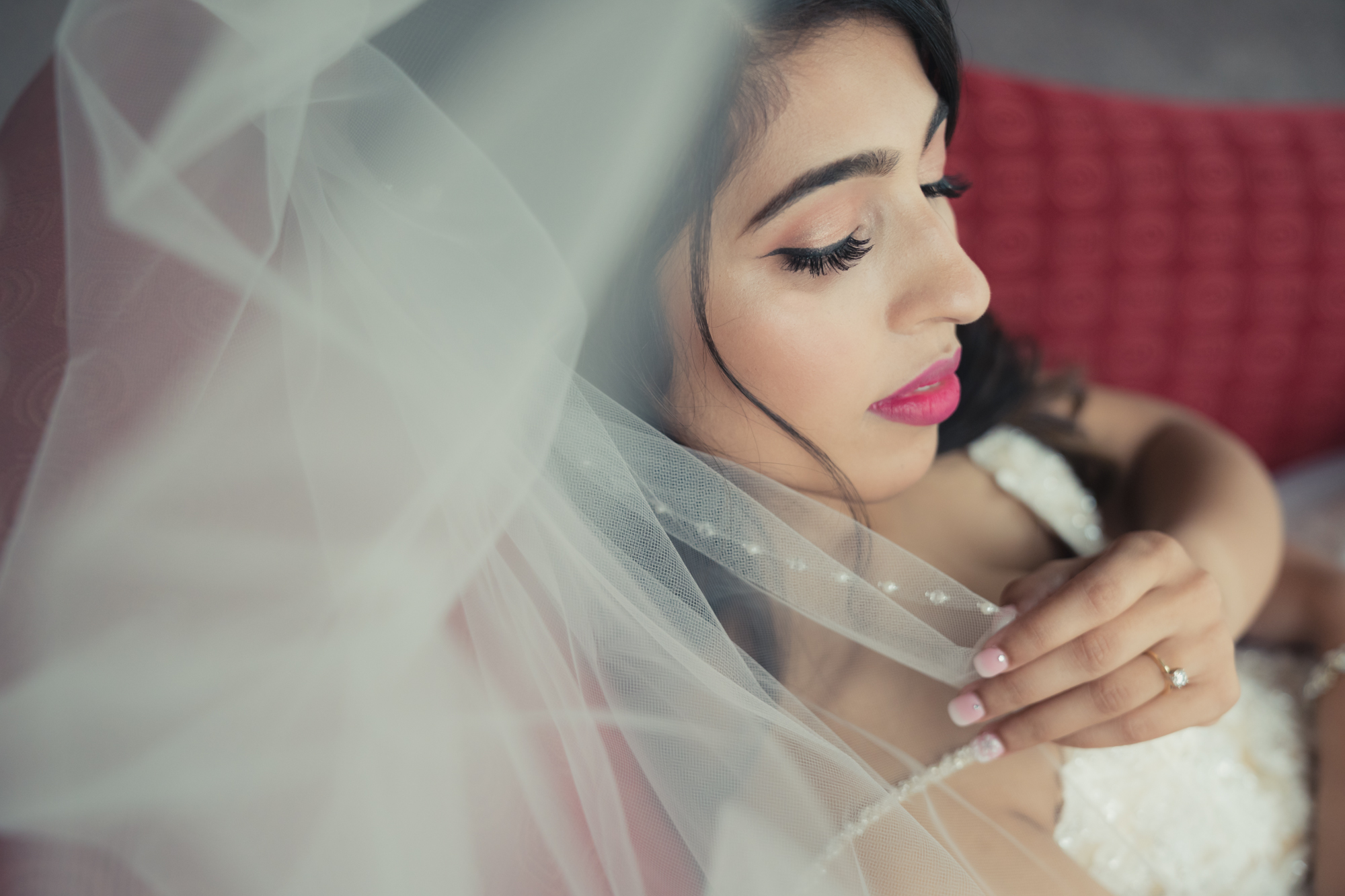 South Indian Christian bride getting ready Austin