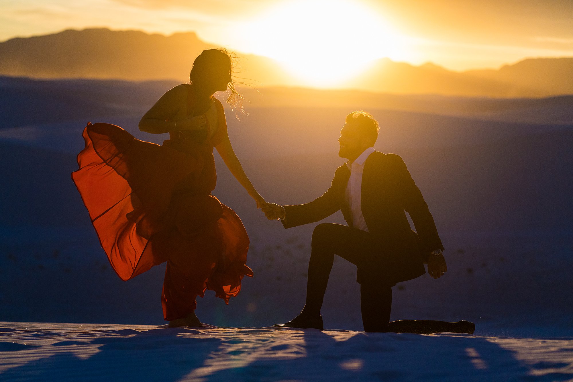 Sunset photos at white sands