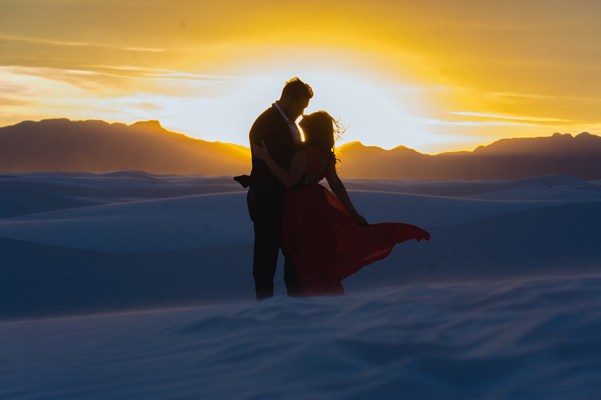 Sunset photos at white sands