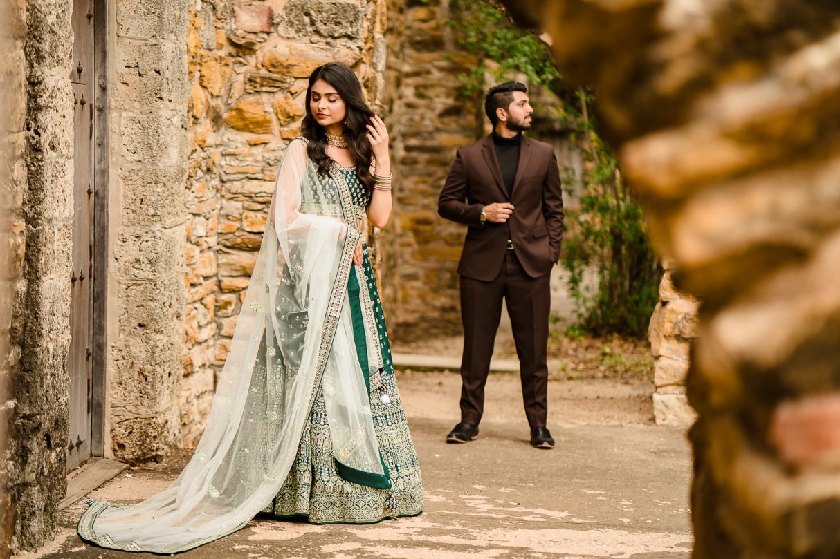 San Antonio Mission San Jose Engagement Photo Shoot Indian couple