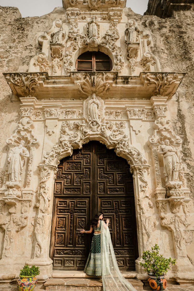 San Antonio Mission San Jose Engagement Photo Shoot Indian couple