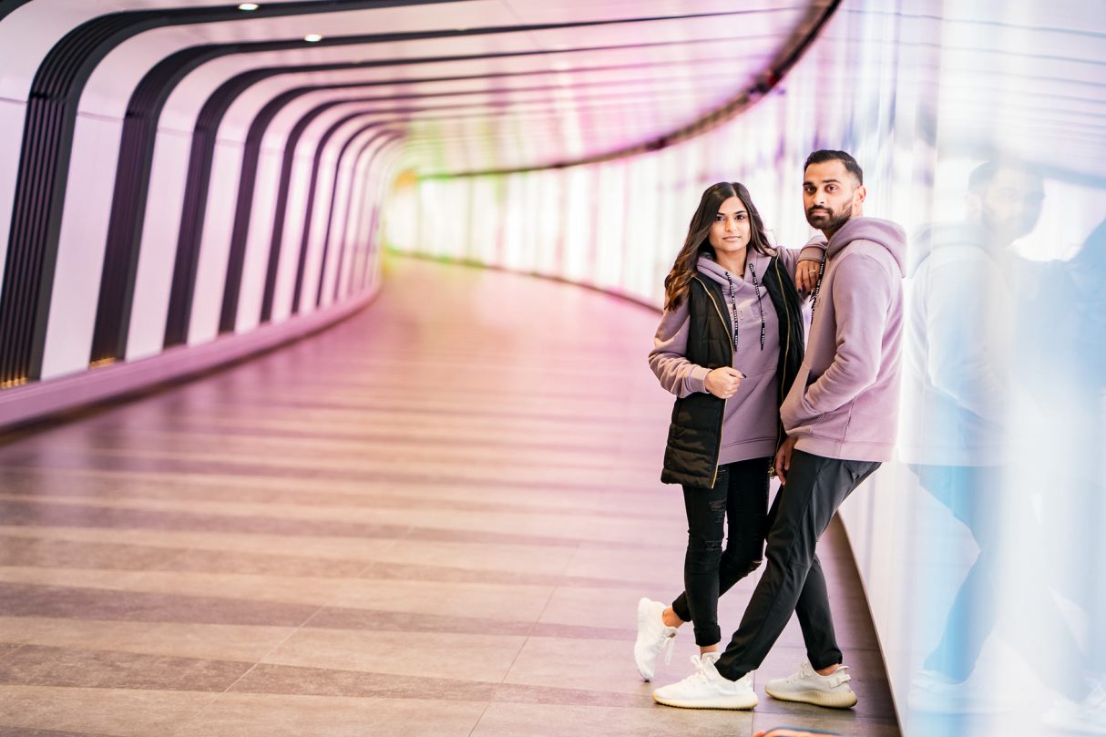 London engagement photo shoot with indian couple