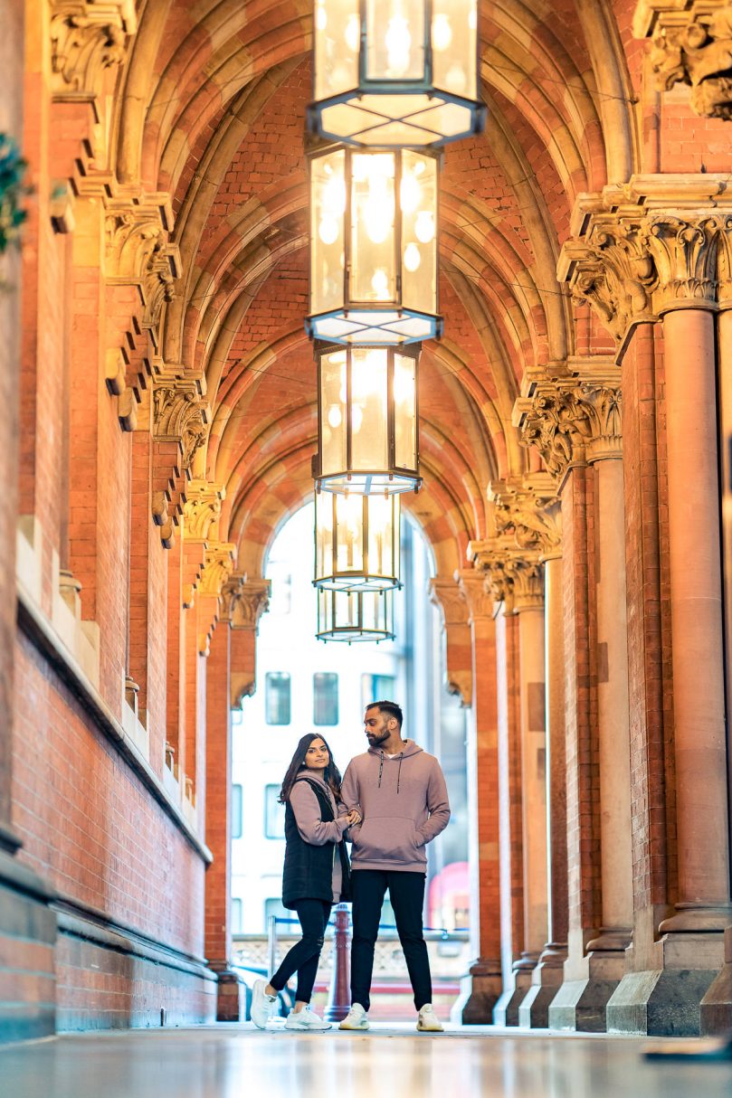 London engagement photo shoot with indian couple