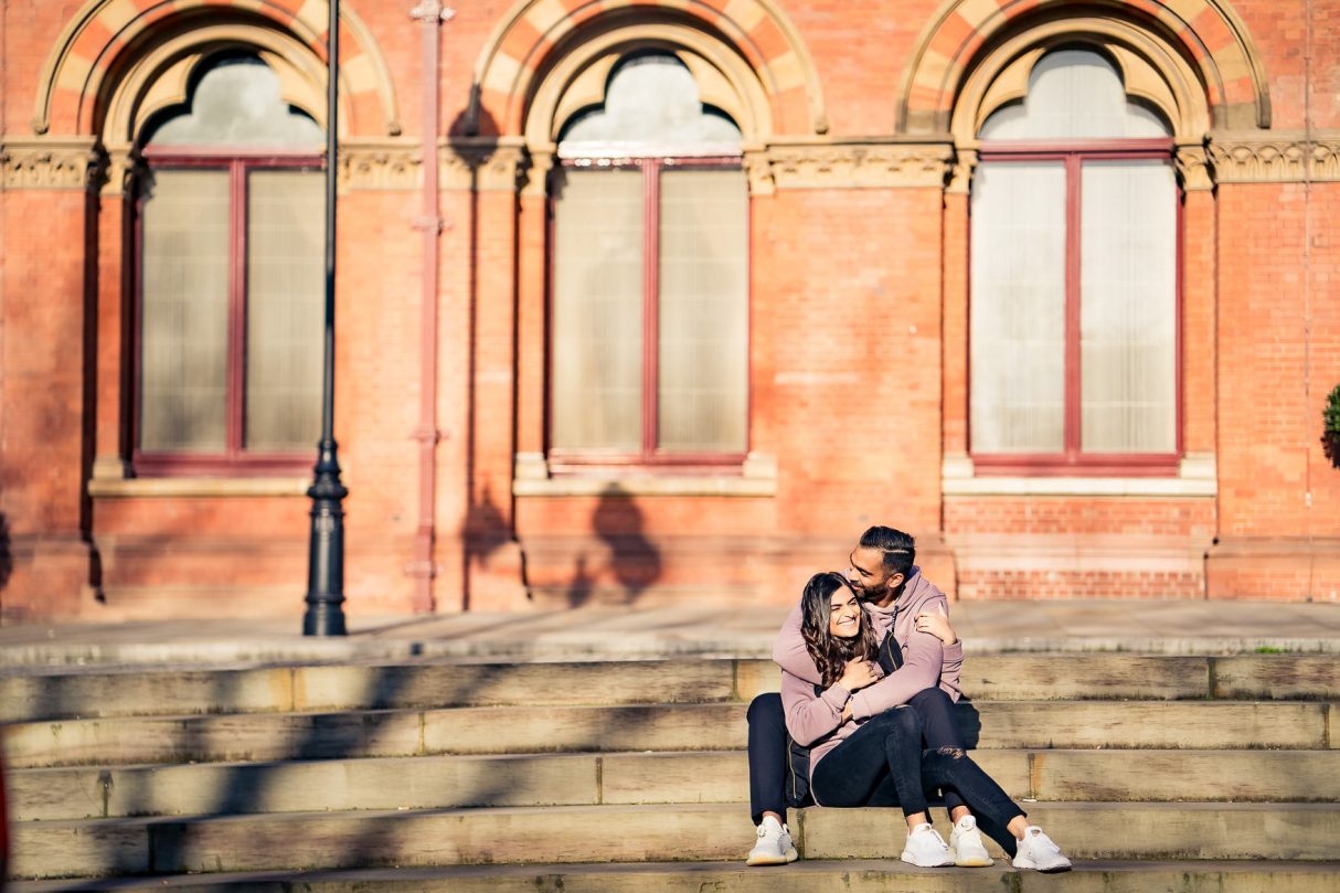 London engagement photo shoot with indian couple