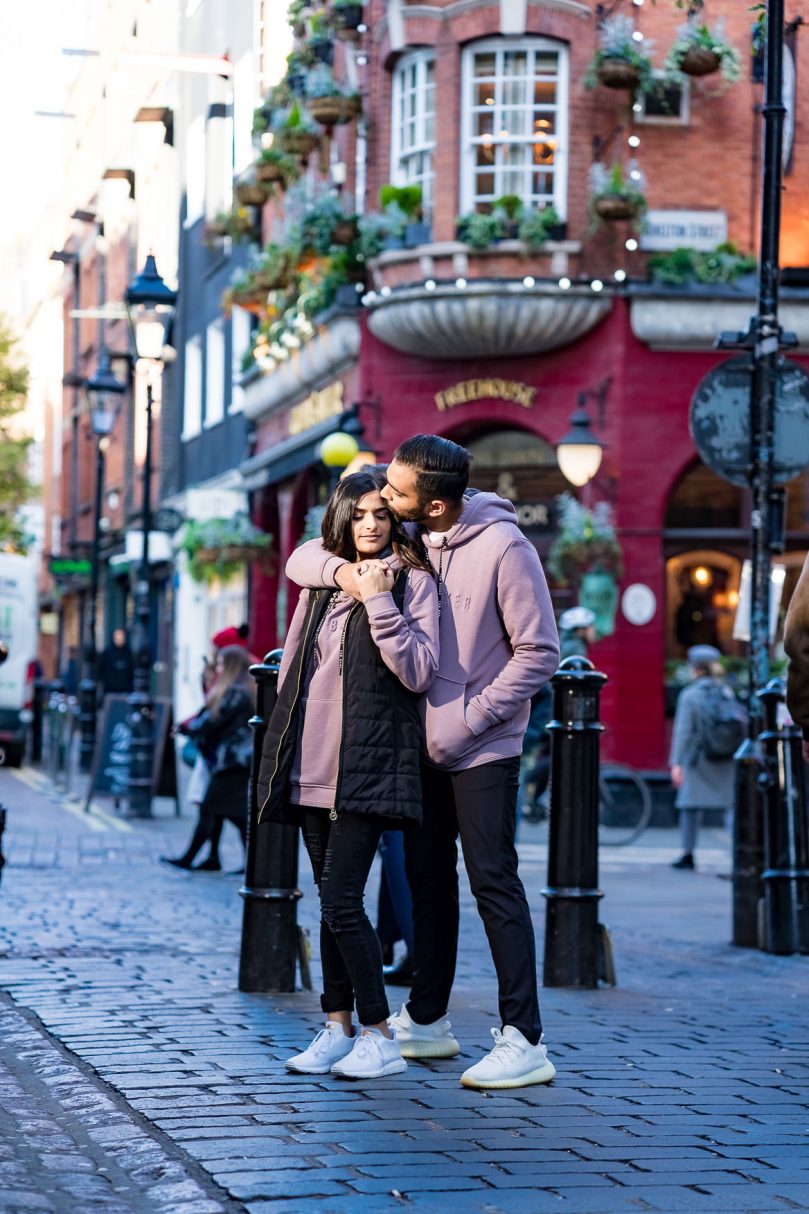 London engagement photo shoot with indian couple