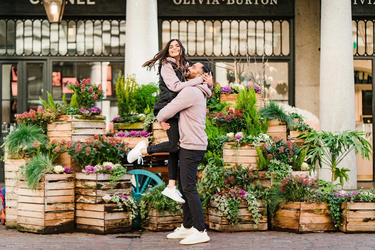 London engagement photo shoot with indian couple