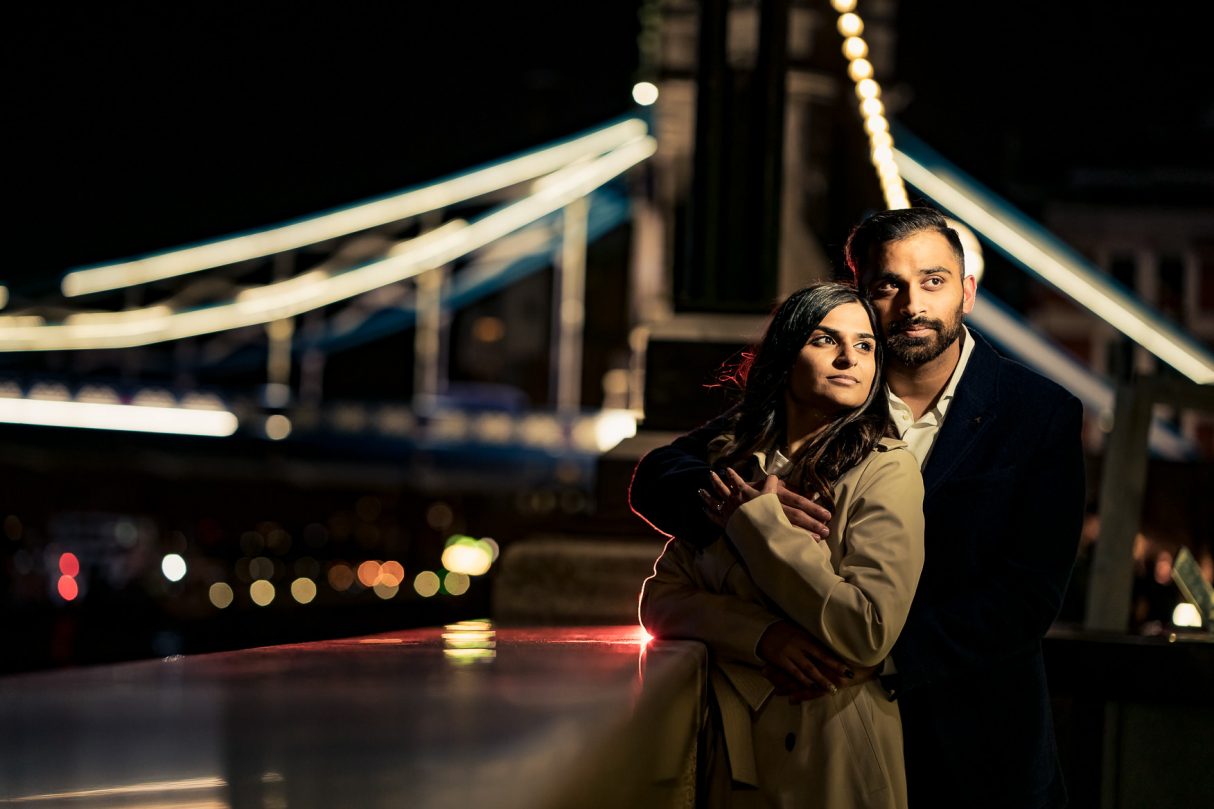 London engagement photo shoot with indian couple