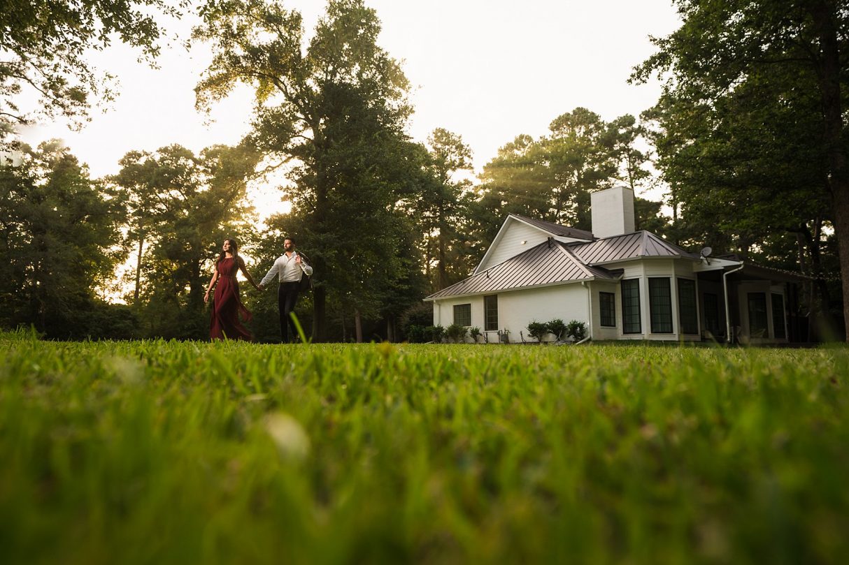 Conroe Oak Atelier Engagement Photo Shoot