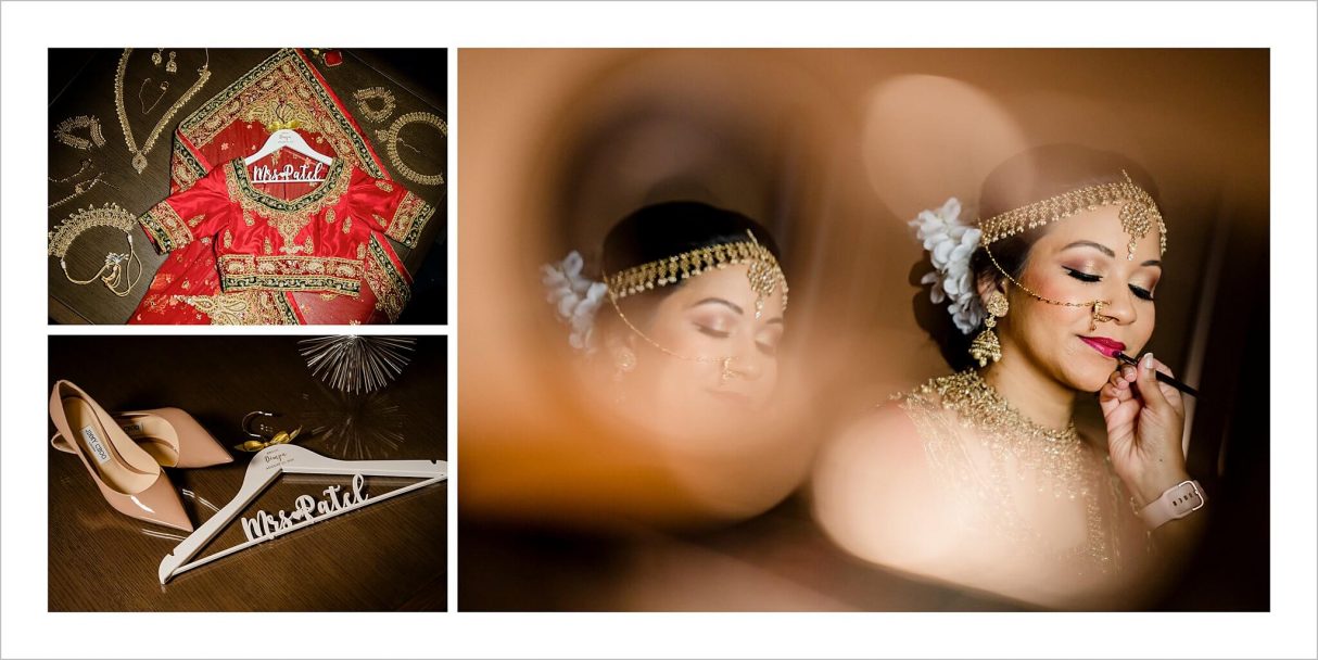 Bride prep Renaissance Dallas Hotel Indian Wedding